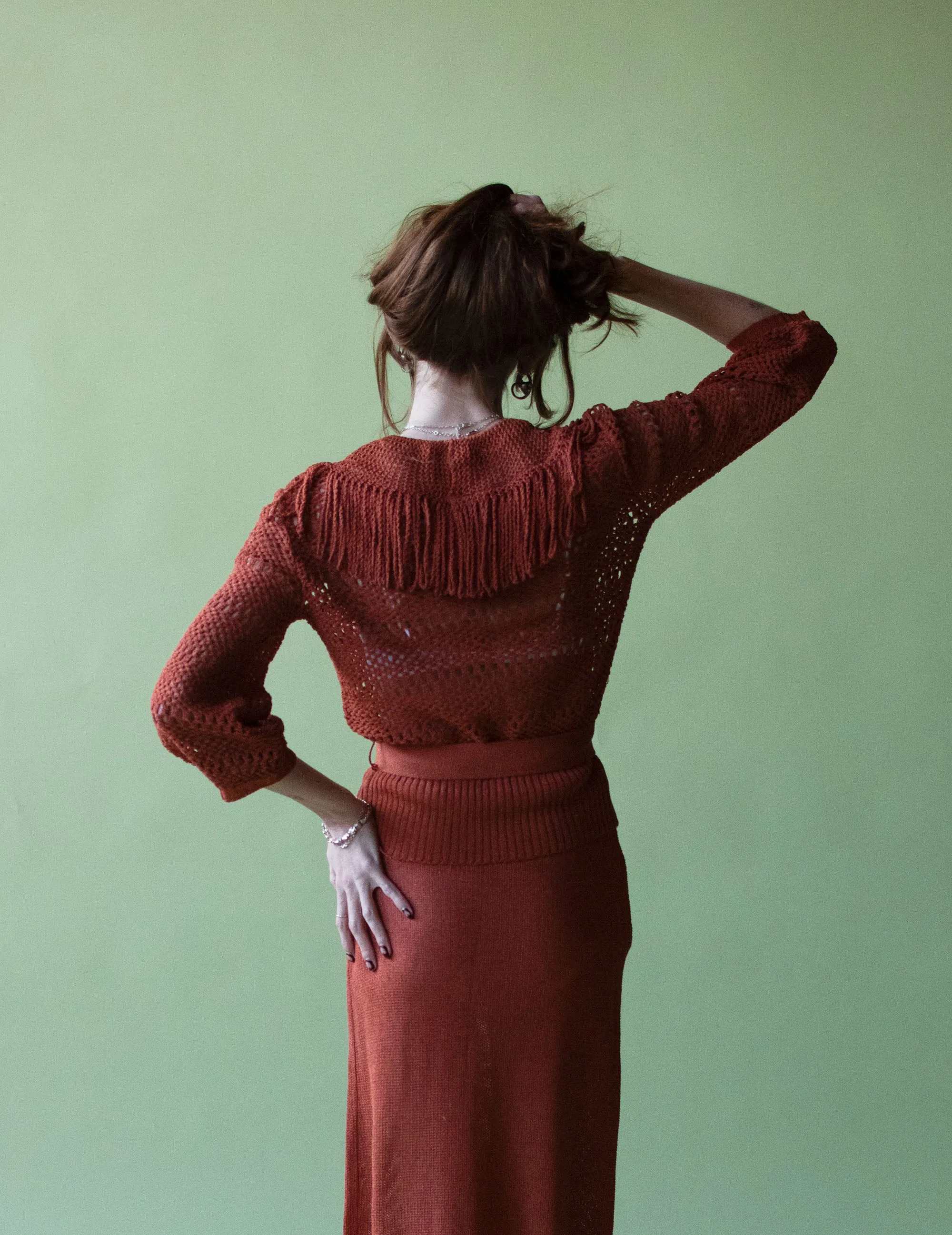 1930s Rust Knit Set