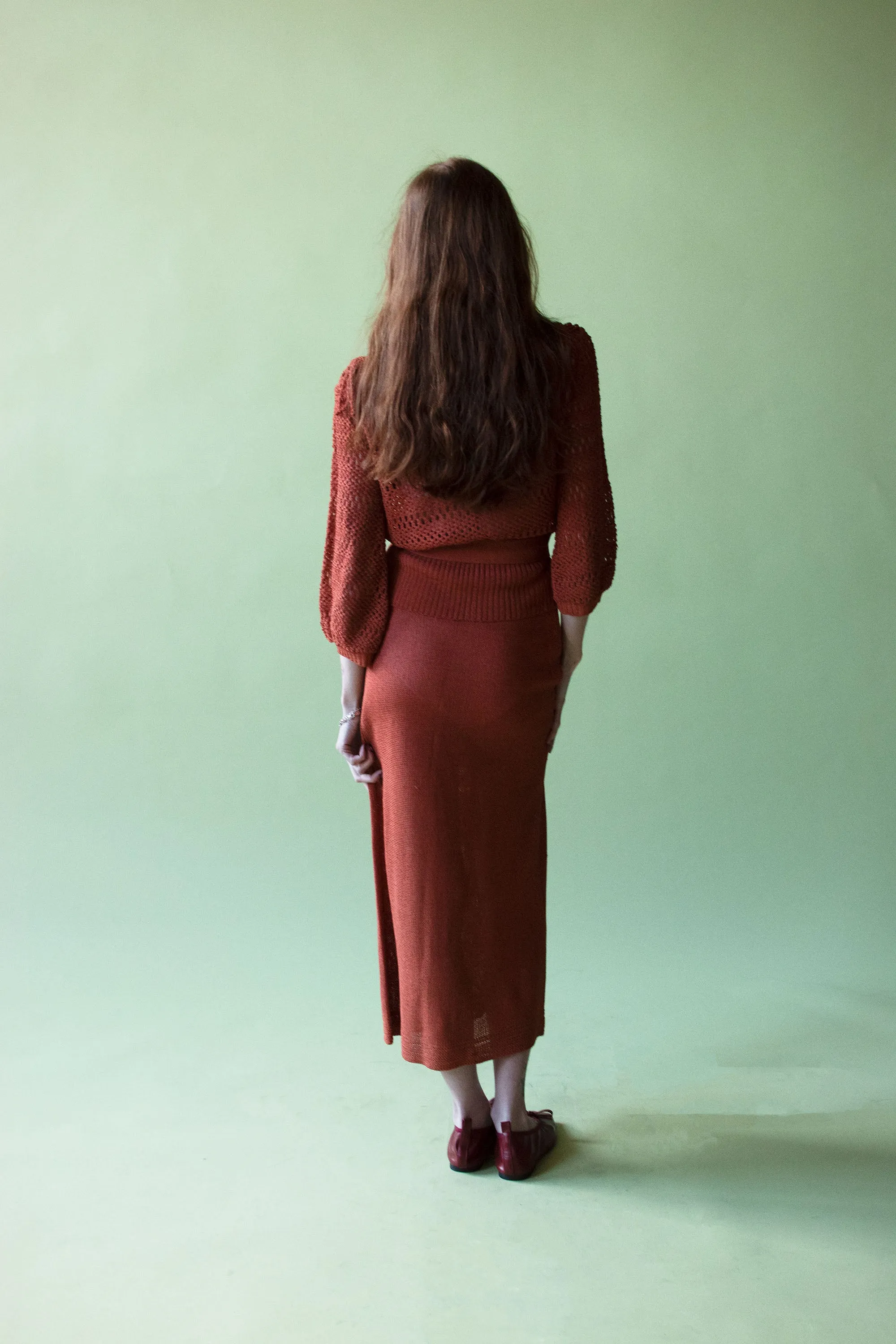 1930s Rust Knit Set