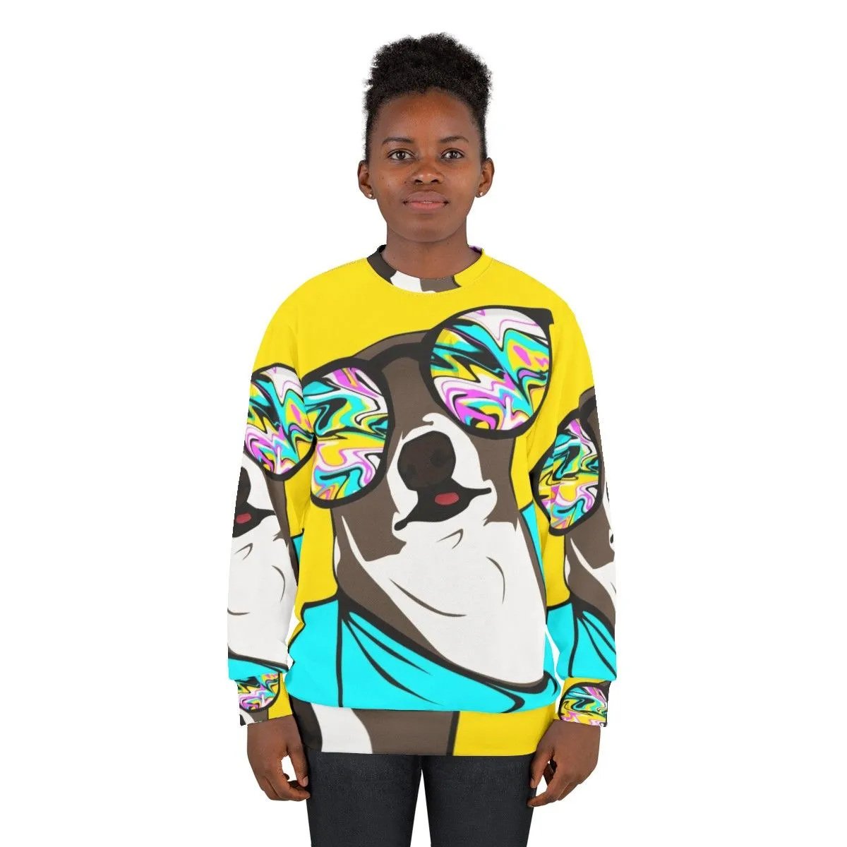 Adorable Kermit the Dog Graphic Sweatshirt