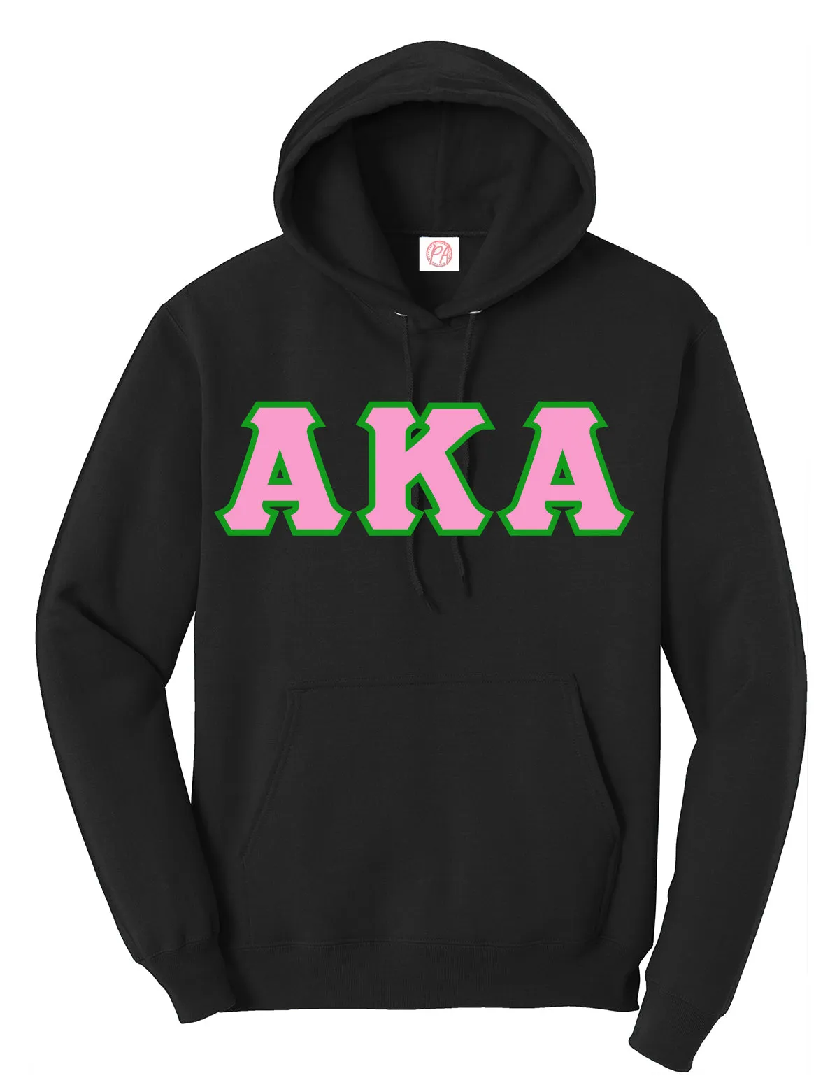 AKA 3 Greek Letter Embroidered Hoodie - Alpha Kappa Alpha