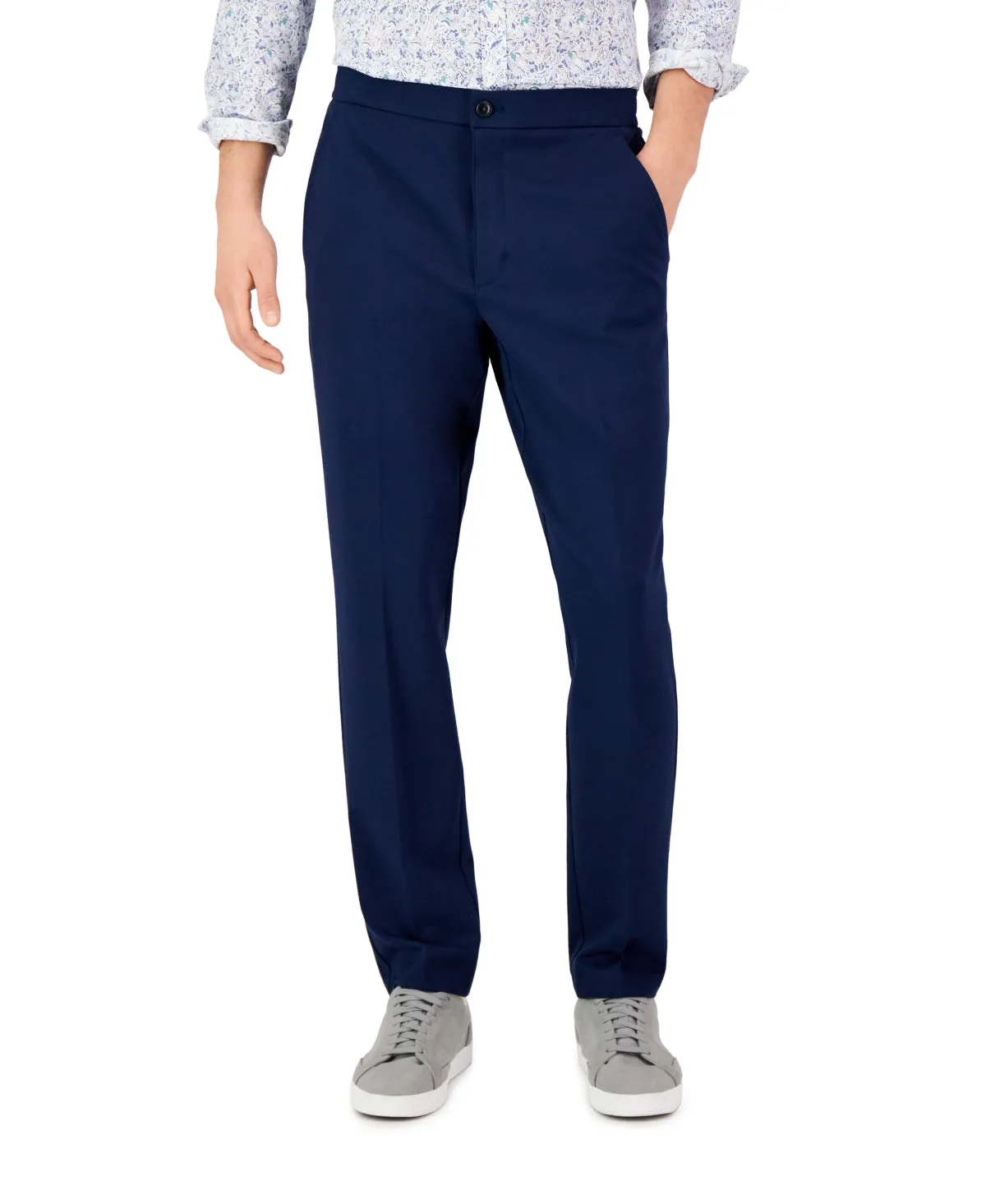 Alfani Mens Regular fit Dress Pants 38 / 32 Blue Solid