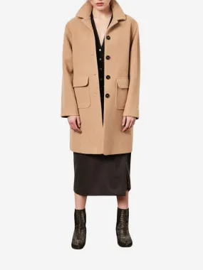 Atene Single Breasted Coat - Natural