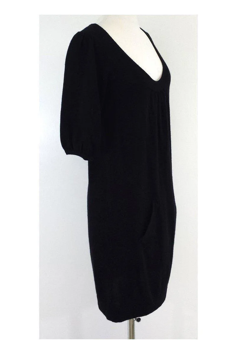 Autumn Cashmere - Black Cashmere Sweater Dress Sz XS