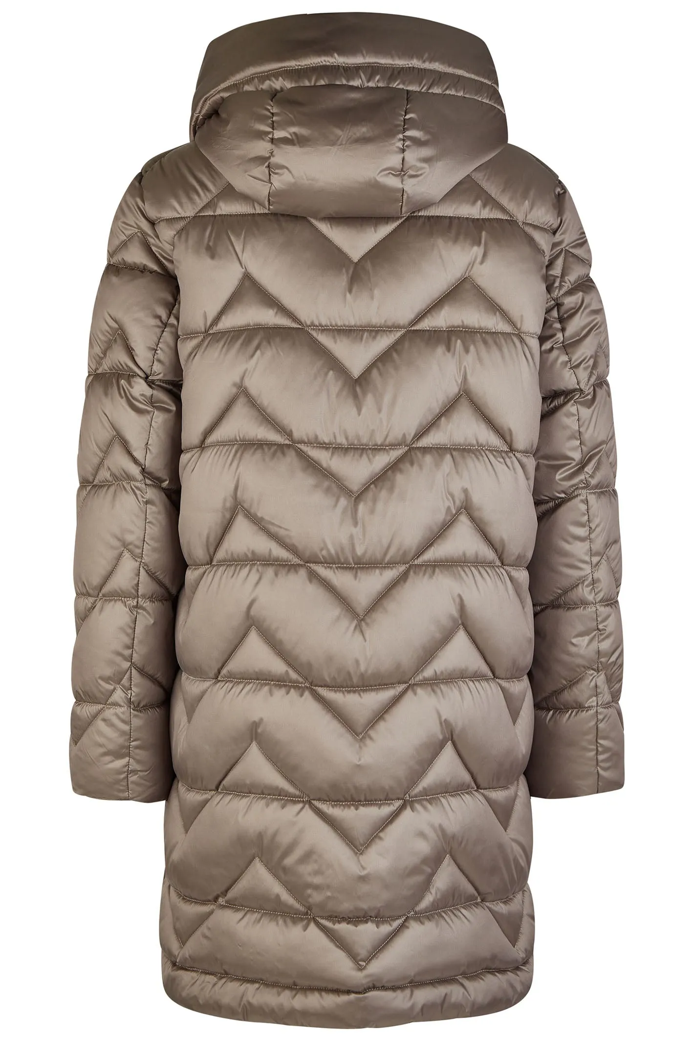Barbara Lebek Shortcoat Taupe Down Free With Hood 10450042 305