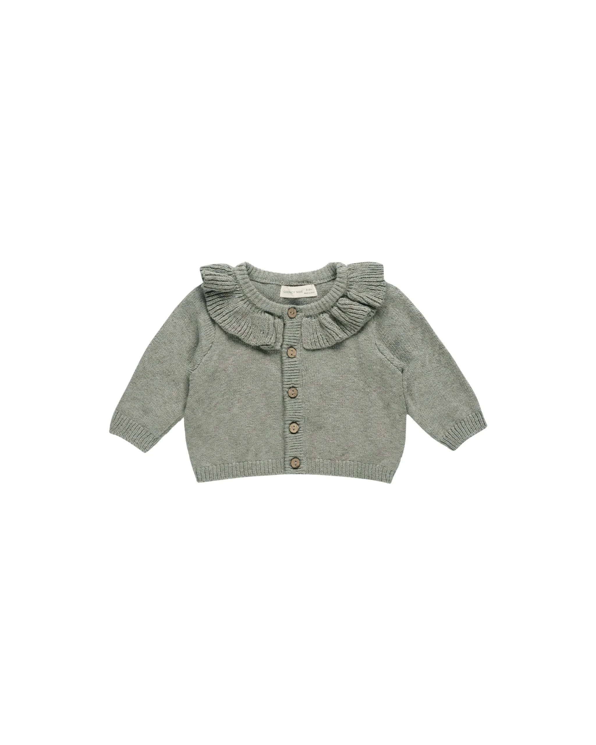 Basil Ruffle Collar Cardigan
