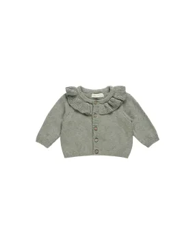 Basil Ruffle Collar Cardigan