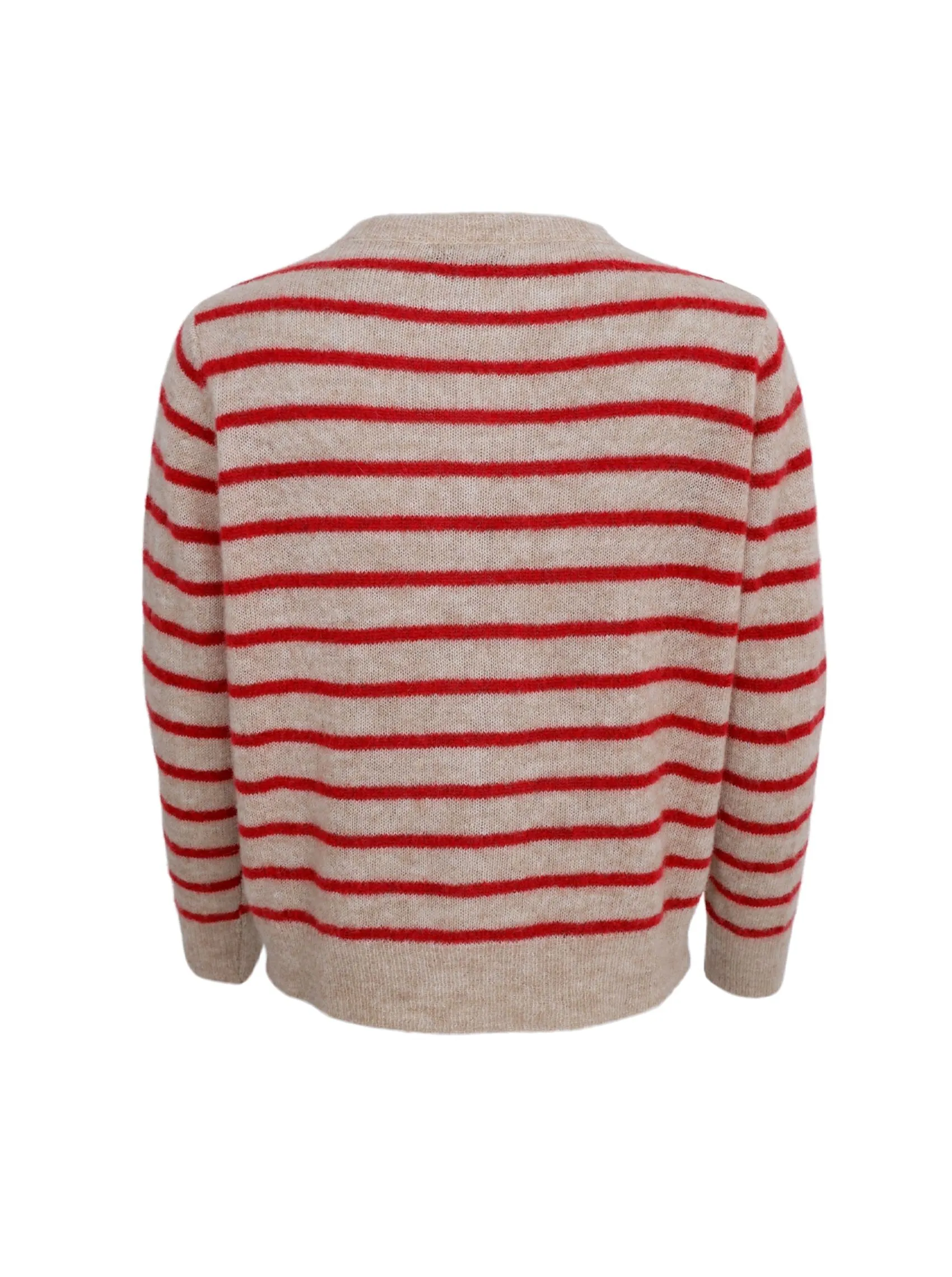 BCDELL striped knit cardigan - Red