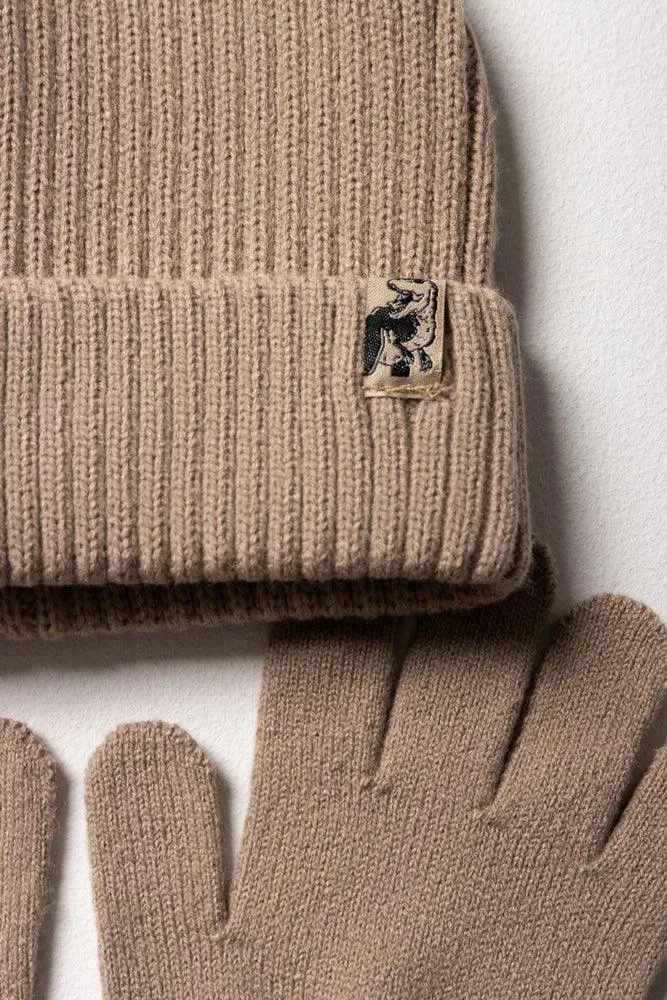 Beanie & Gloves Set Natural