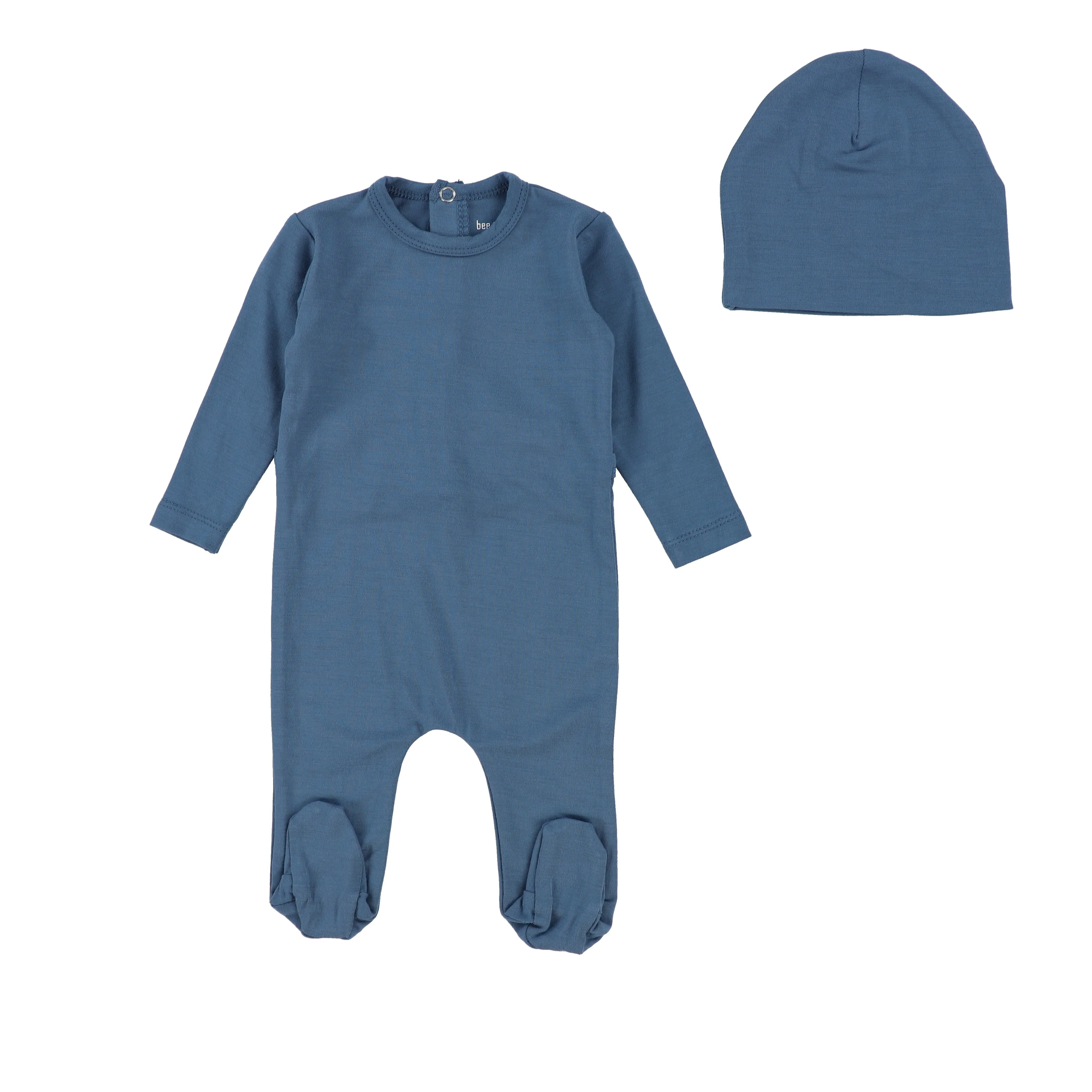 Bee &amp; Dee Denim Footie With Beanie