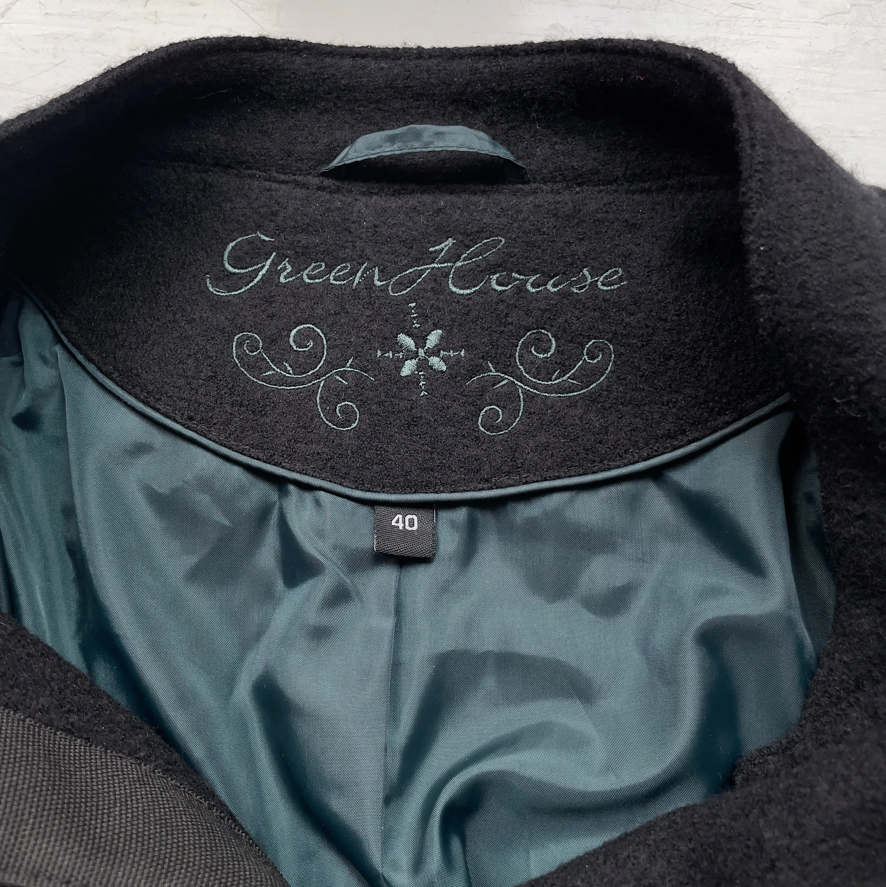 Belted Bouclé Wool Coat, size EU40
