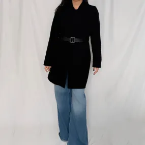Belted Bouclé Wool Coat, size EU40