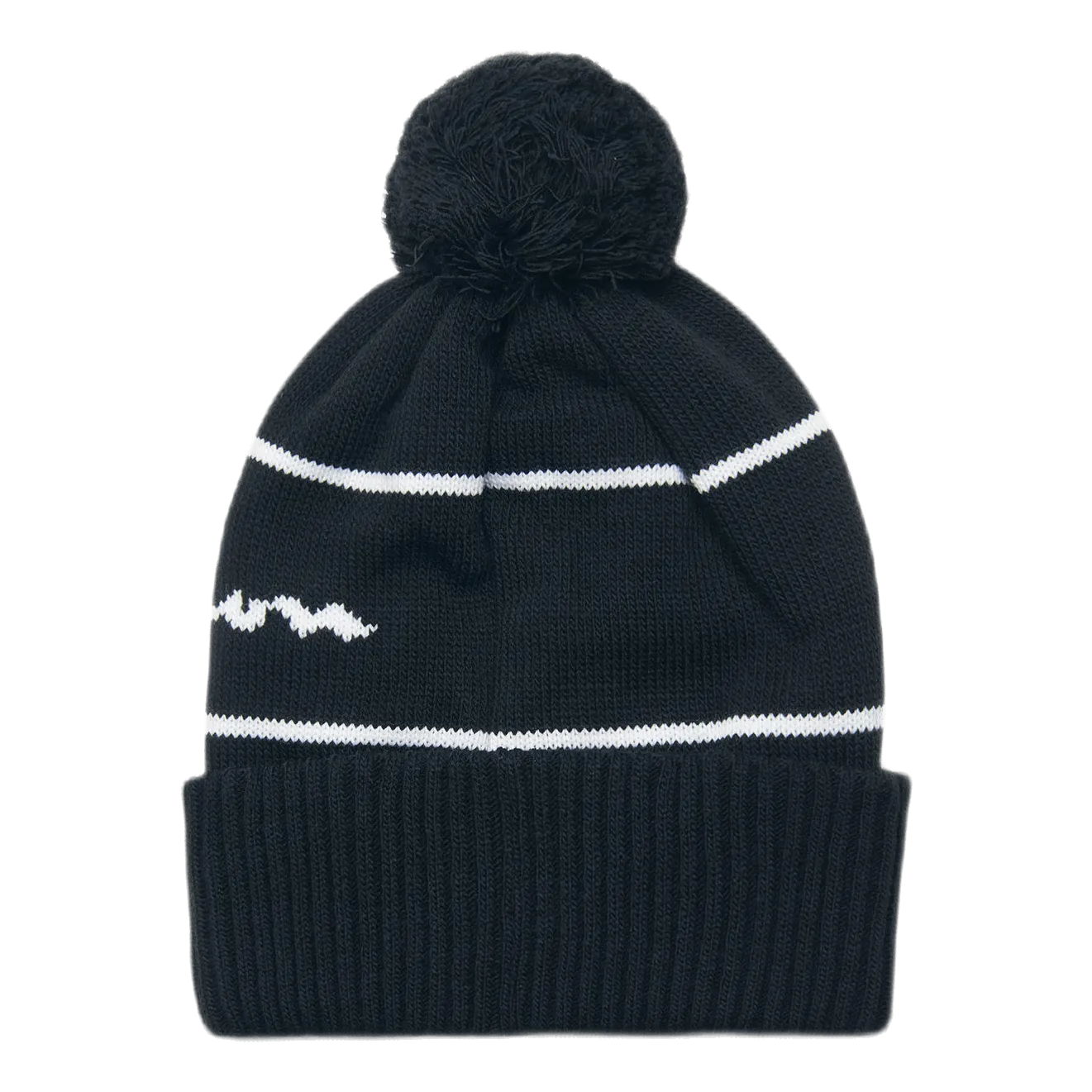 Big Logo Pon Pon Beanie Black