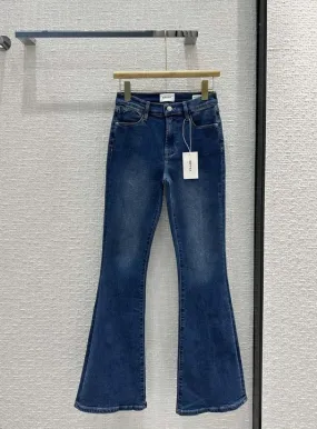 Blue bell-bottom jeans