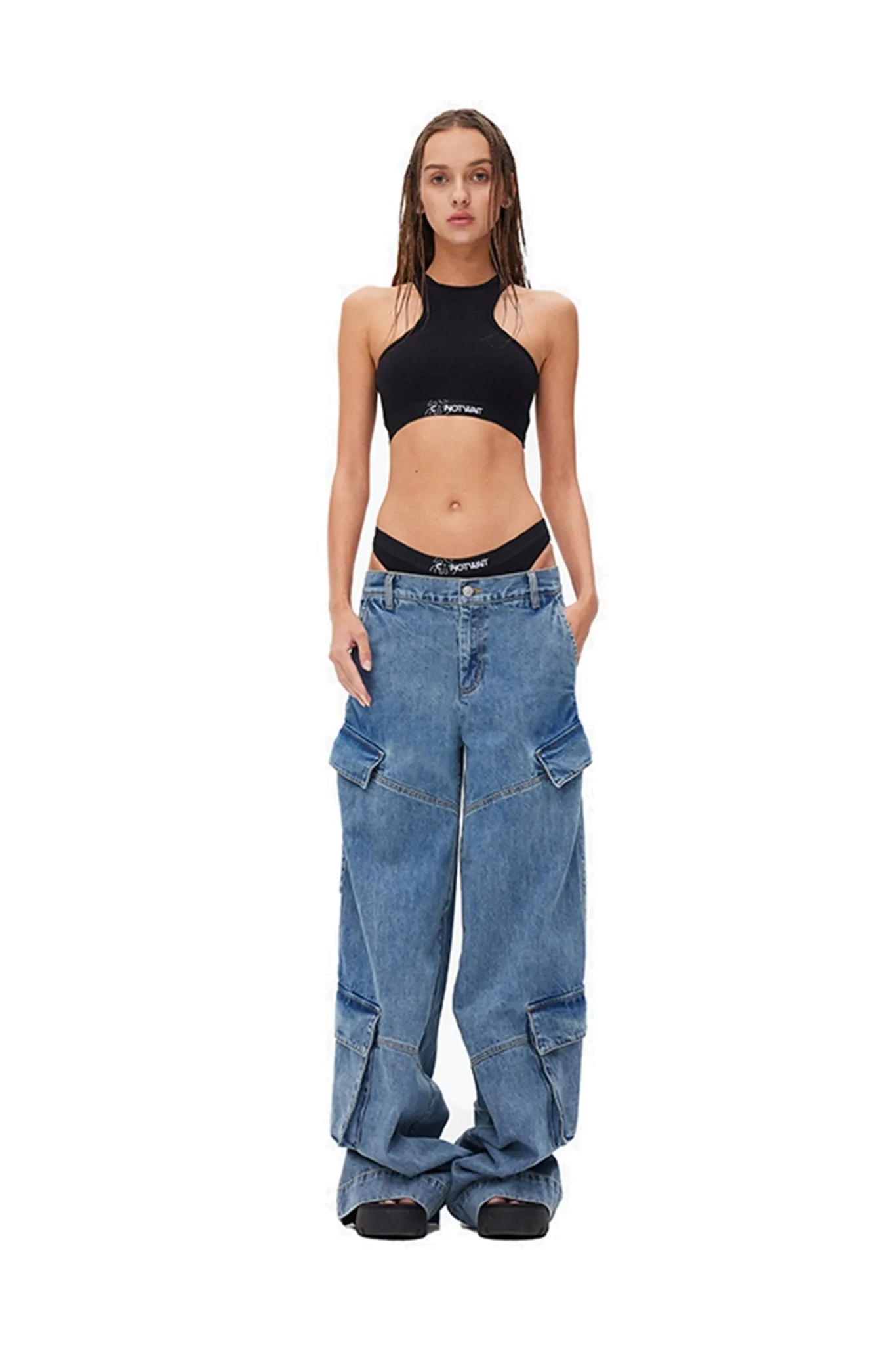 Blue Low Waist Jeans