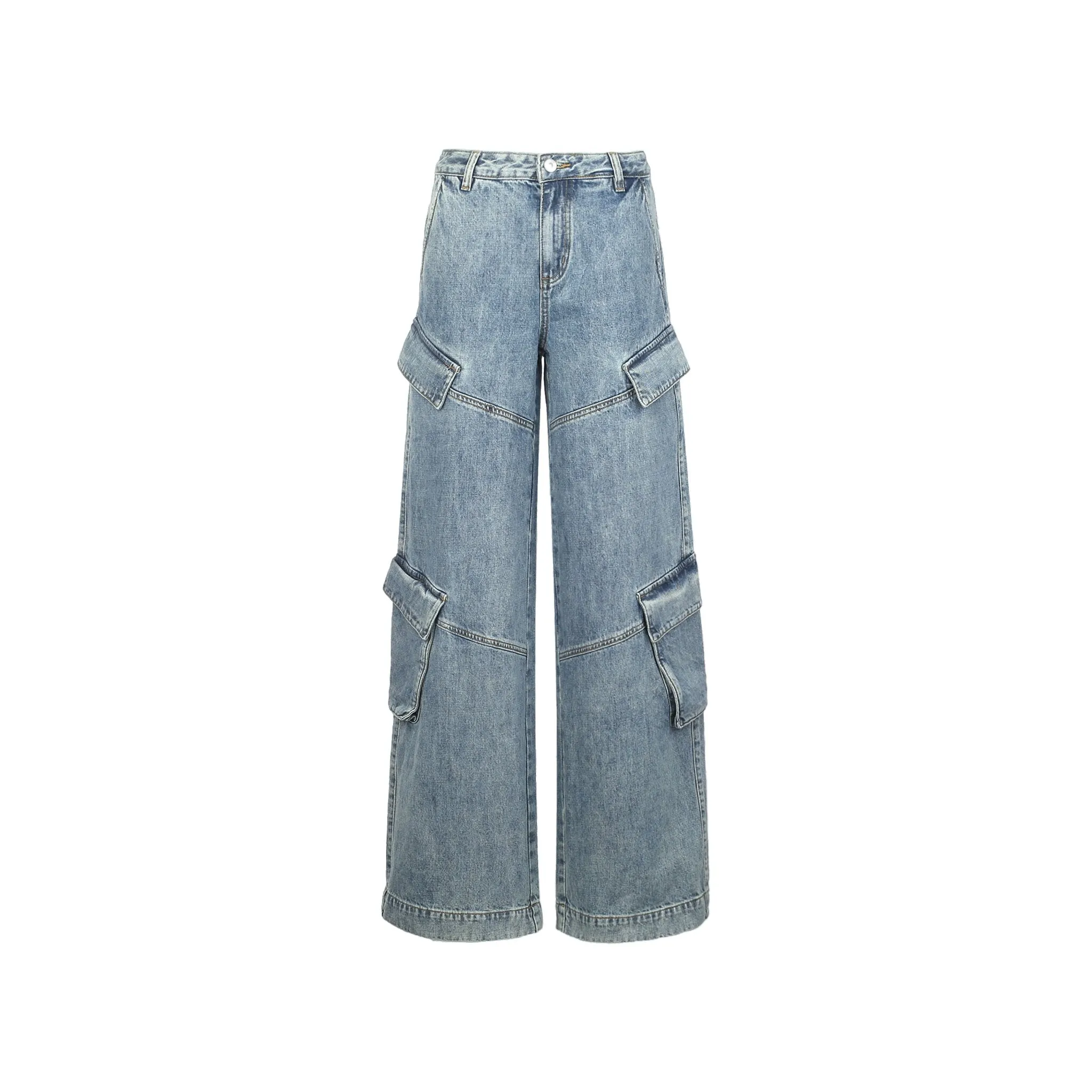 Blue Low Waist Jeans