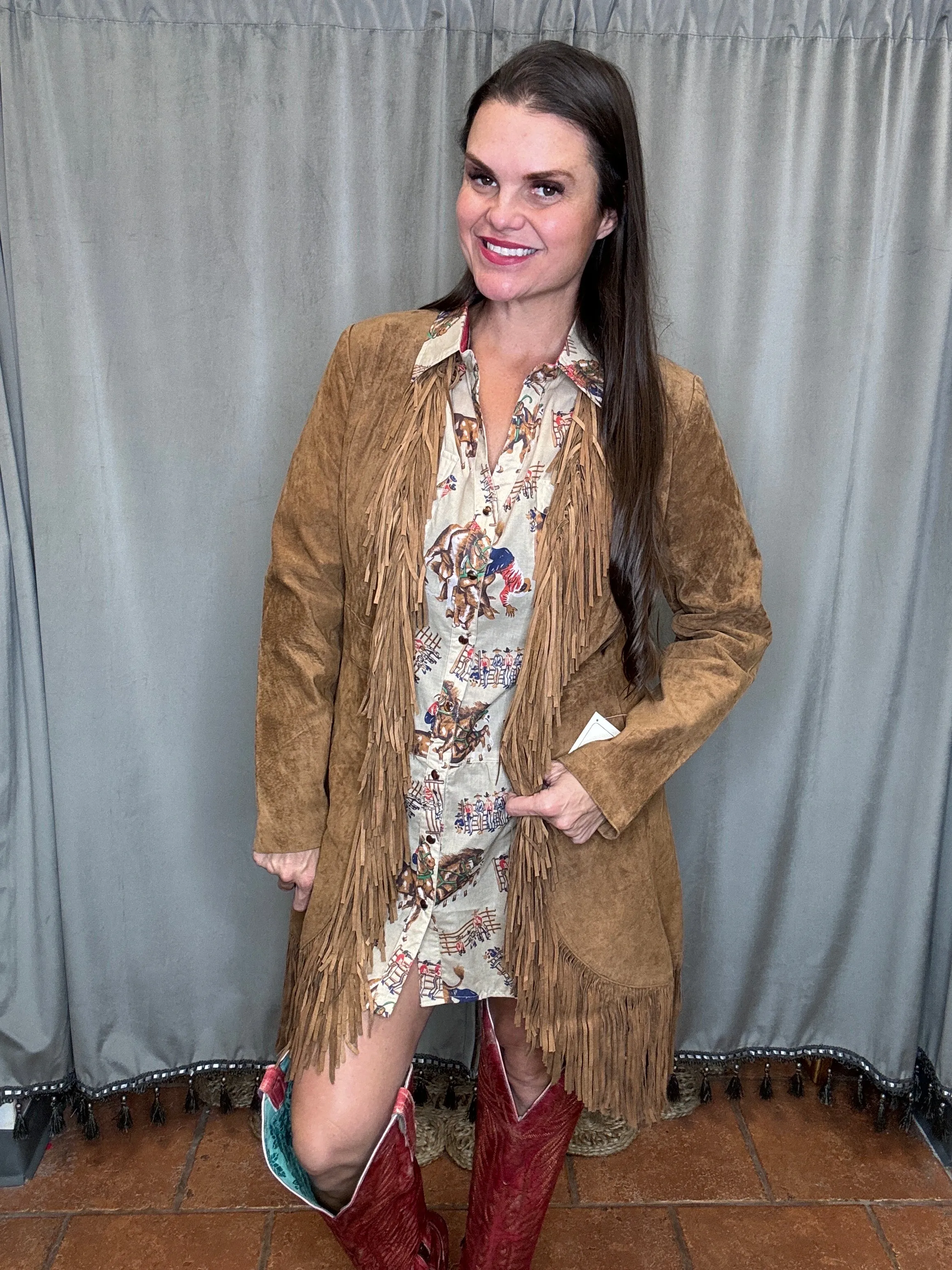 Boar Suede Maxi Coat