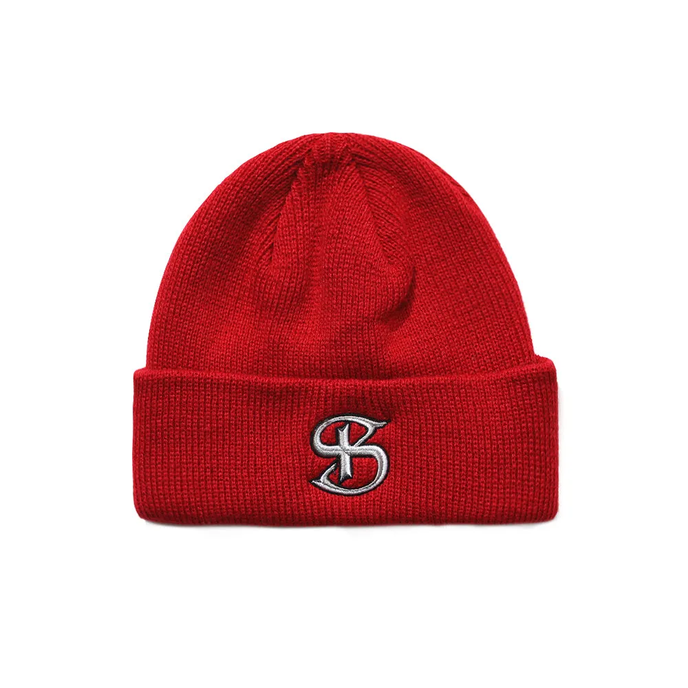 BS LOGO EMBR BEANIE RED