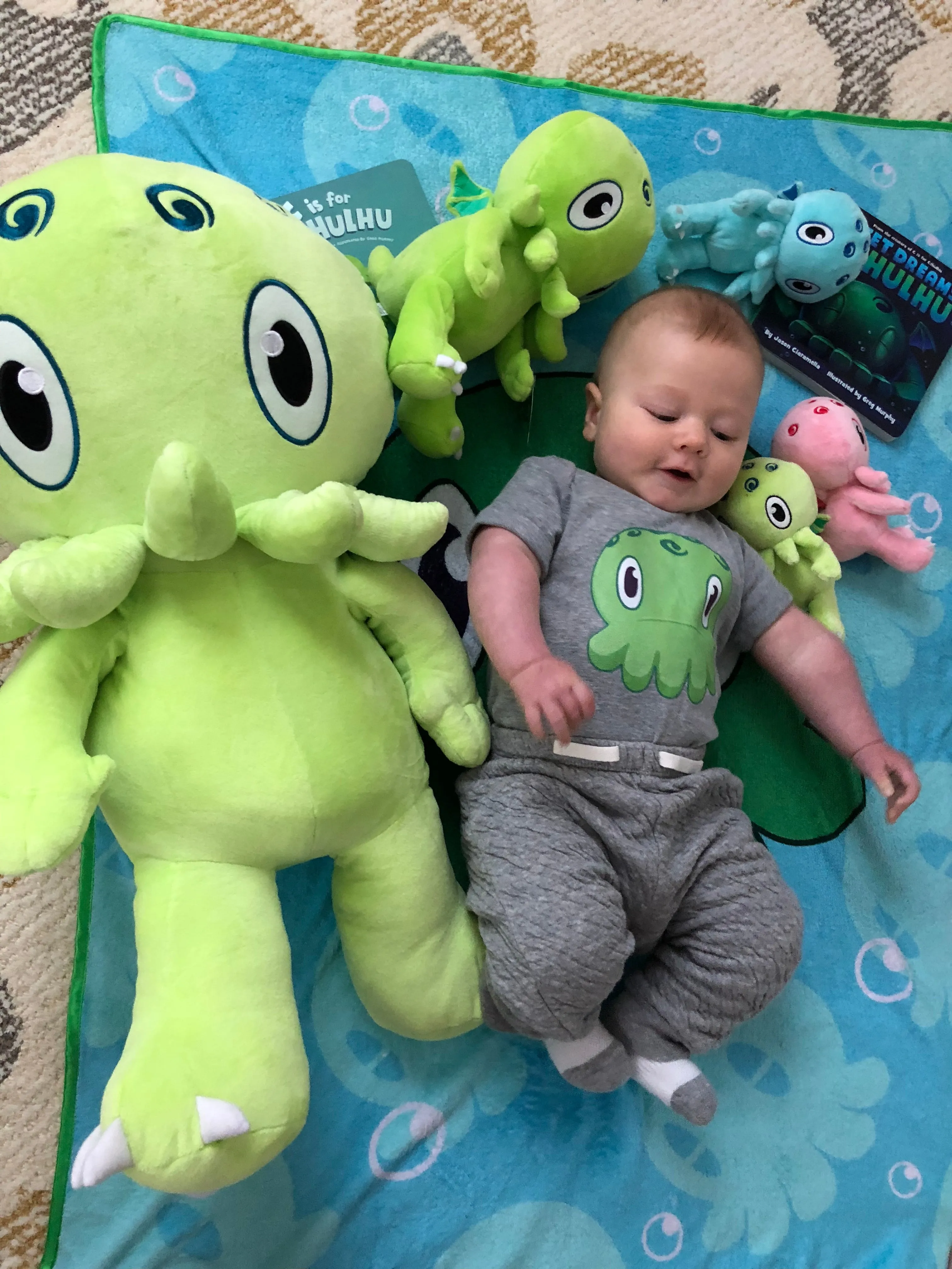 C is for Cthulhu JUMBO Plush (Green) [TWO FEET TALL!]