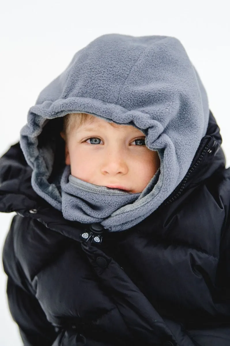 CALIKIDS 3 IN 1 MULTI FUNCTION BALACLAVA WITH DRAWSTRING-BLACK, ROSE, GRAPHITE