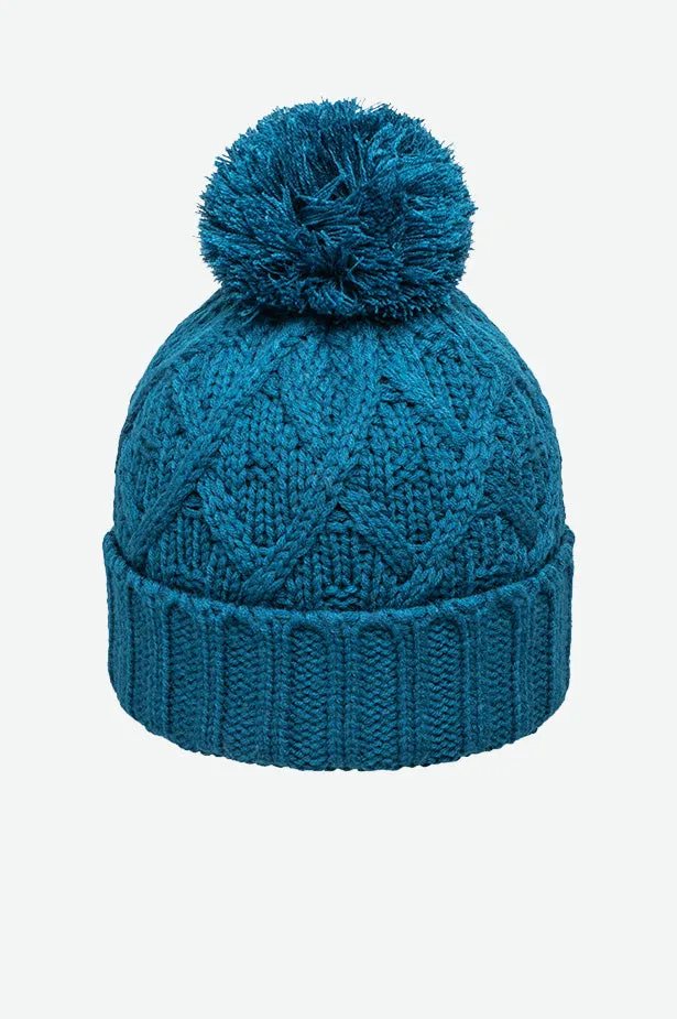 CANADA-MADE RECYCLED FLEECE LINED POM BEANIE