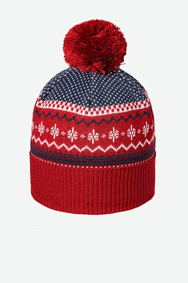 CANADA-MADE RECYCLED SNOWFLAKE POM BEANIE