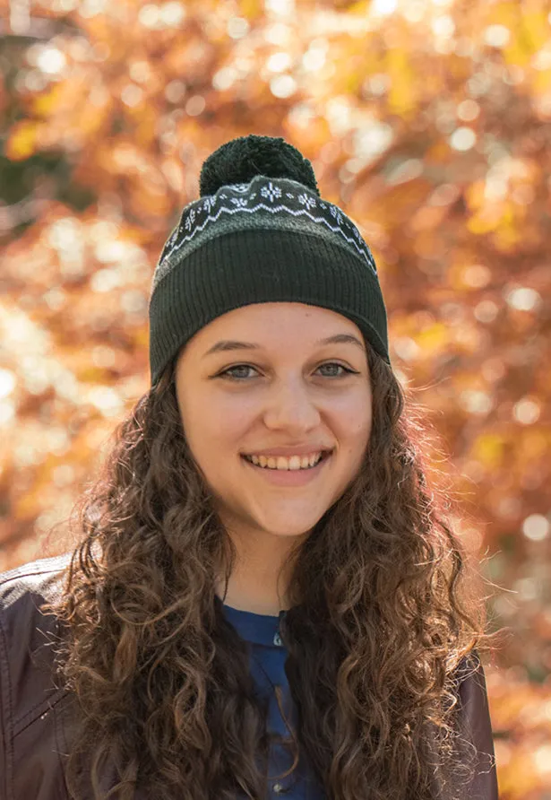 CANADA-MADE RECYCLED SNOWFLAKE POM BEANIE