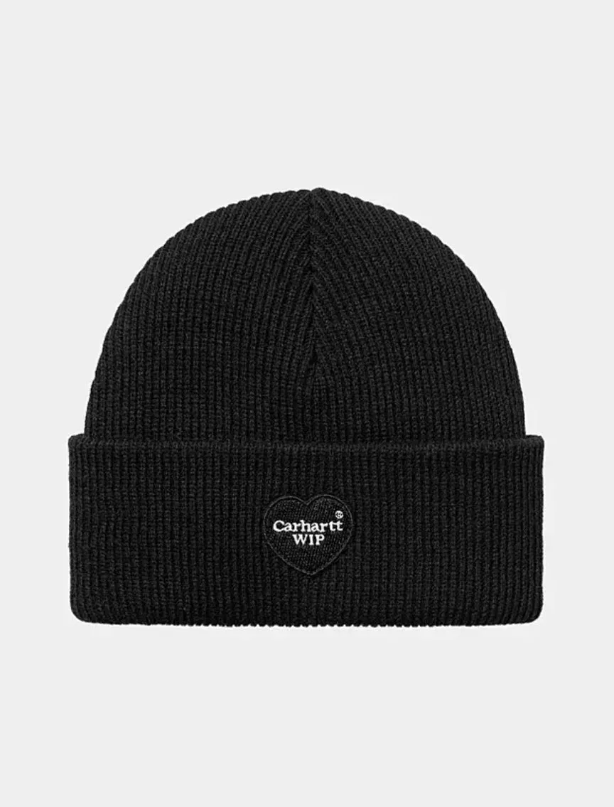Carhartt WIP Heart Patch Beanie Black