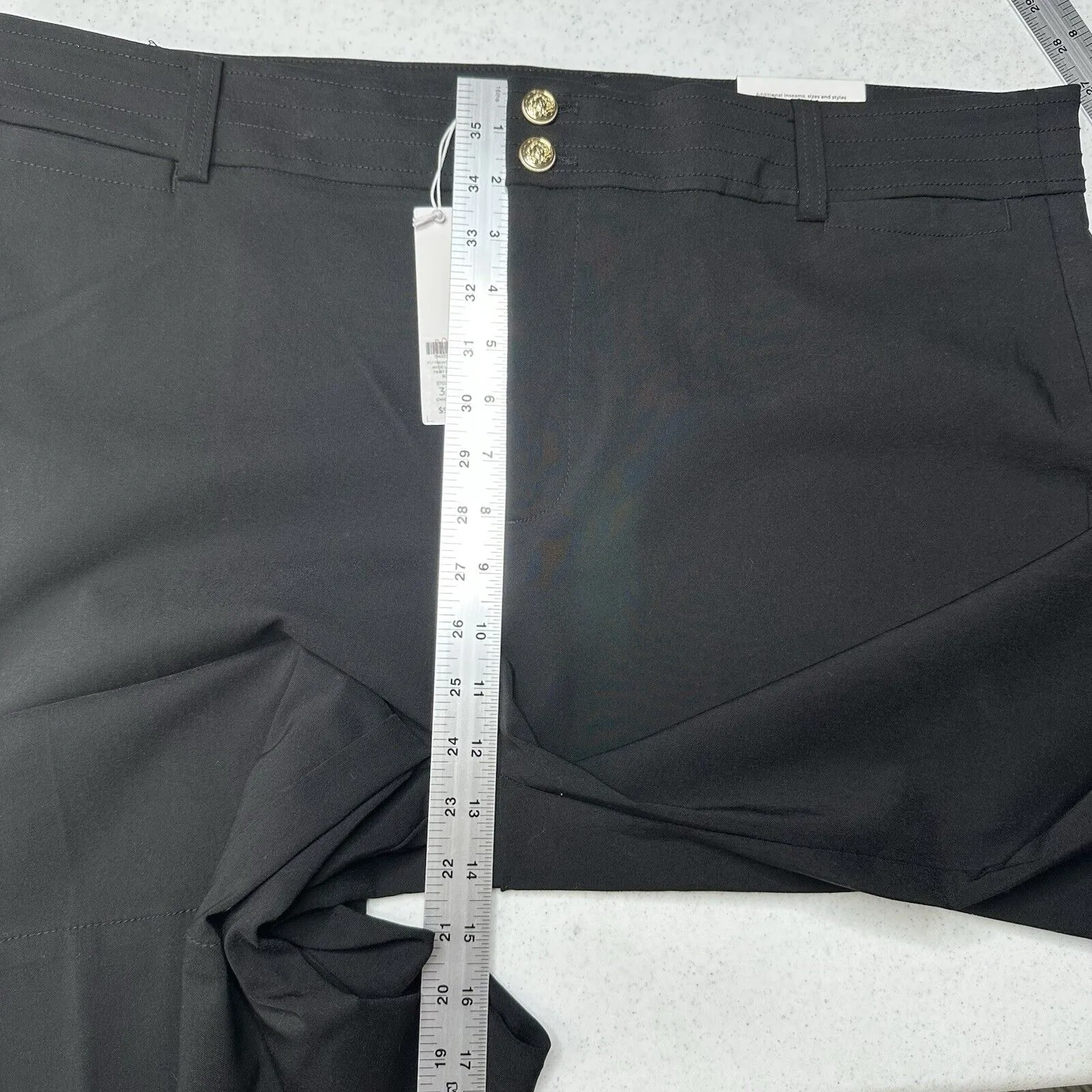 Chicos Pants 3.5 Women US 18 Wide Leg Trouser Black Dress Pant Career Office NEW