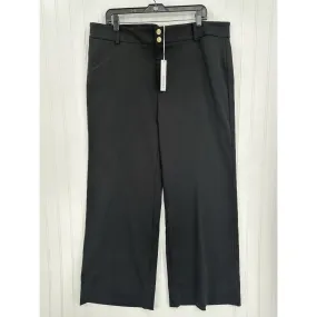 Chicos Pants 3.5 Women US 18 Wide Leg Trouser Black Dress Pant Career Office NEW