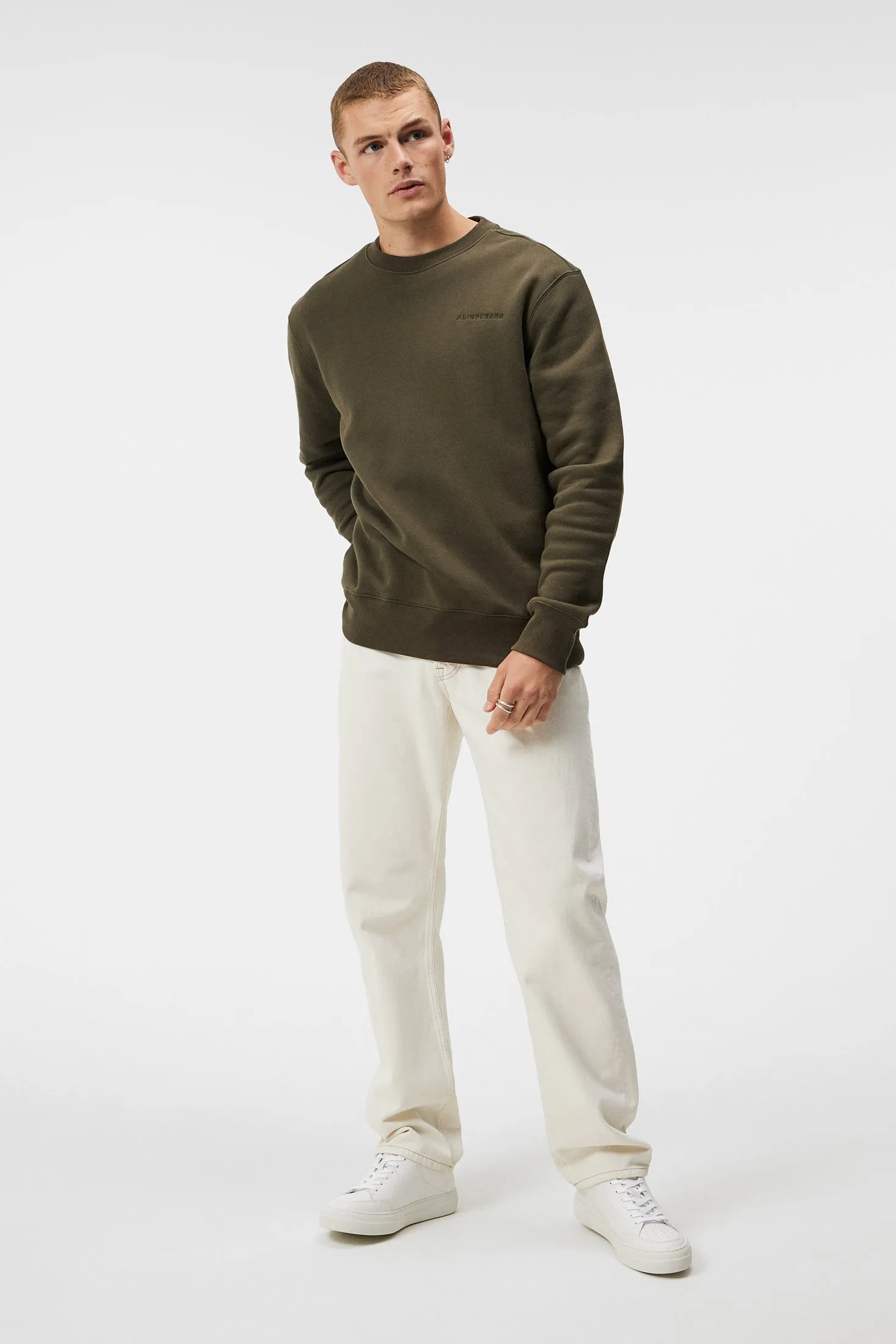 Chip Crew Neck Sweatshirt / Forest Green