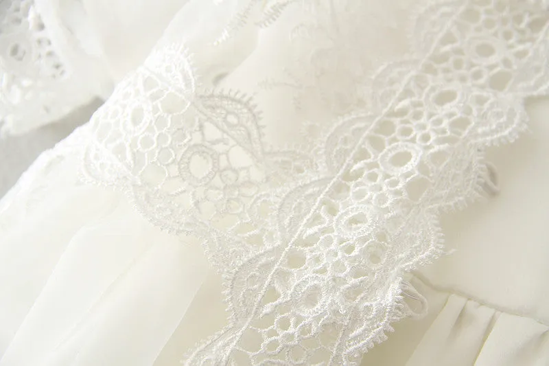 Christening Dress, Hat & Lace Cape (0-24M)