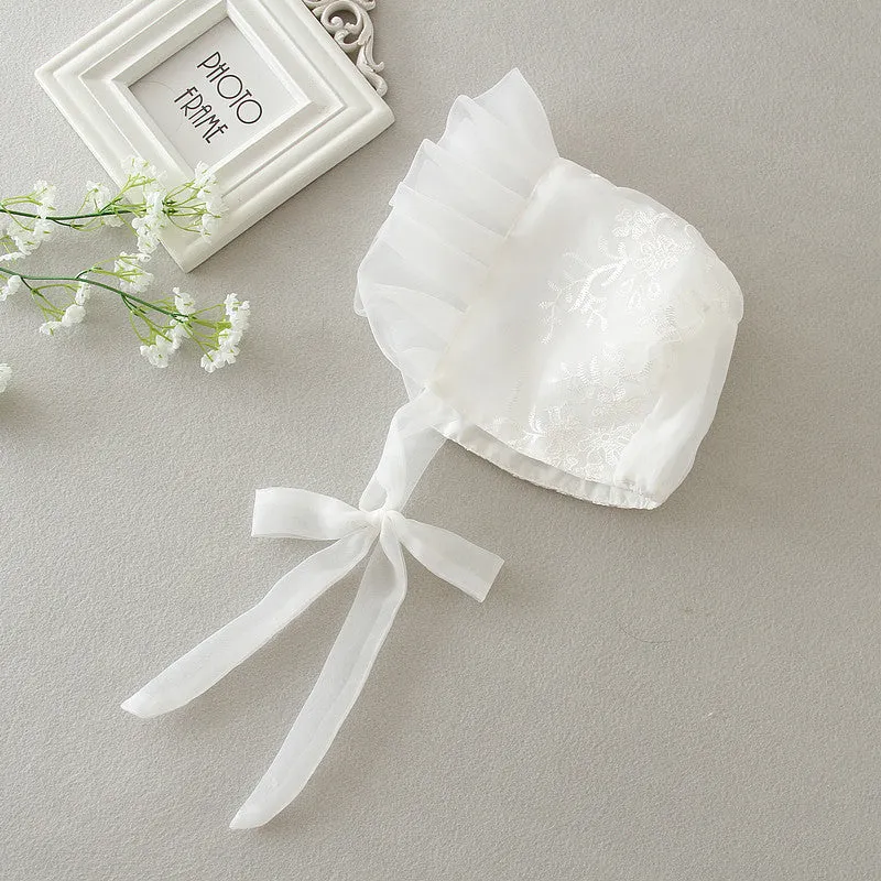 Christening Dress, Hat & Lace Cape (0-24M)