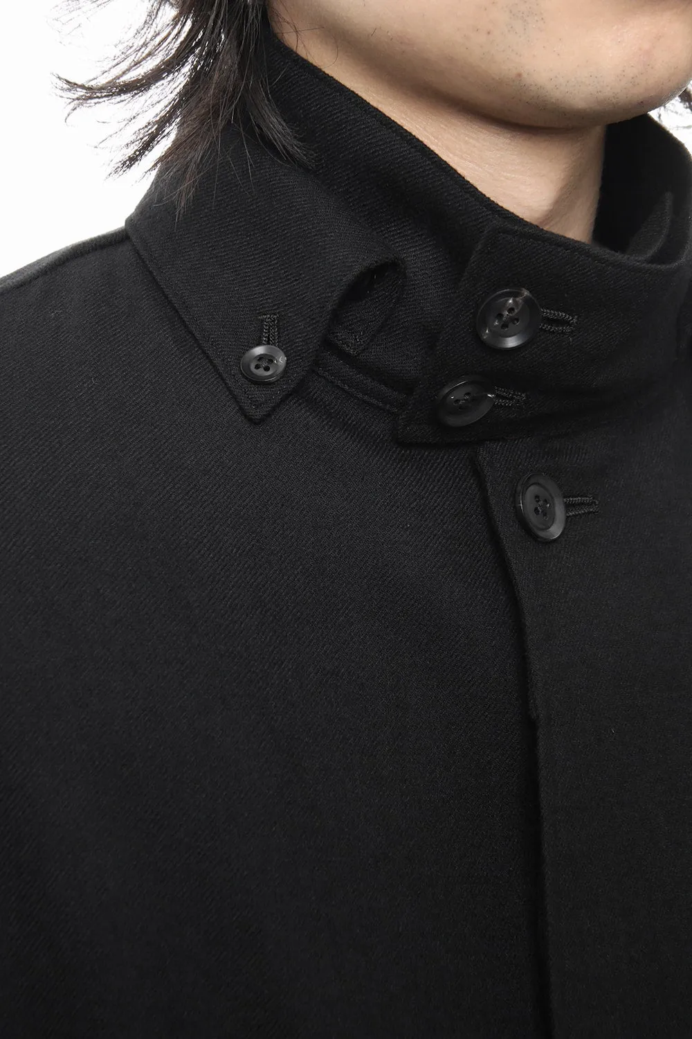 Collared Tab Coat Dress Wool Viyella