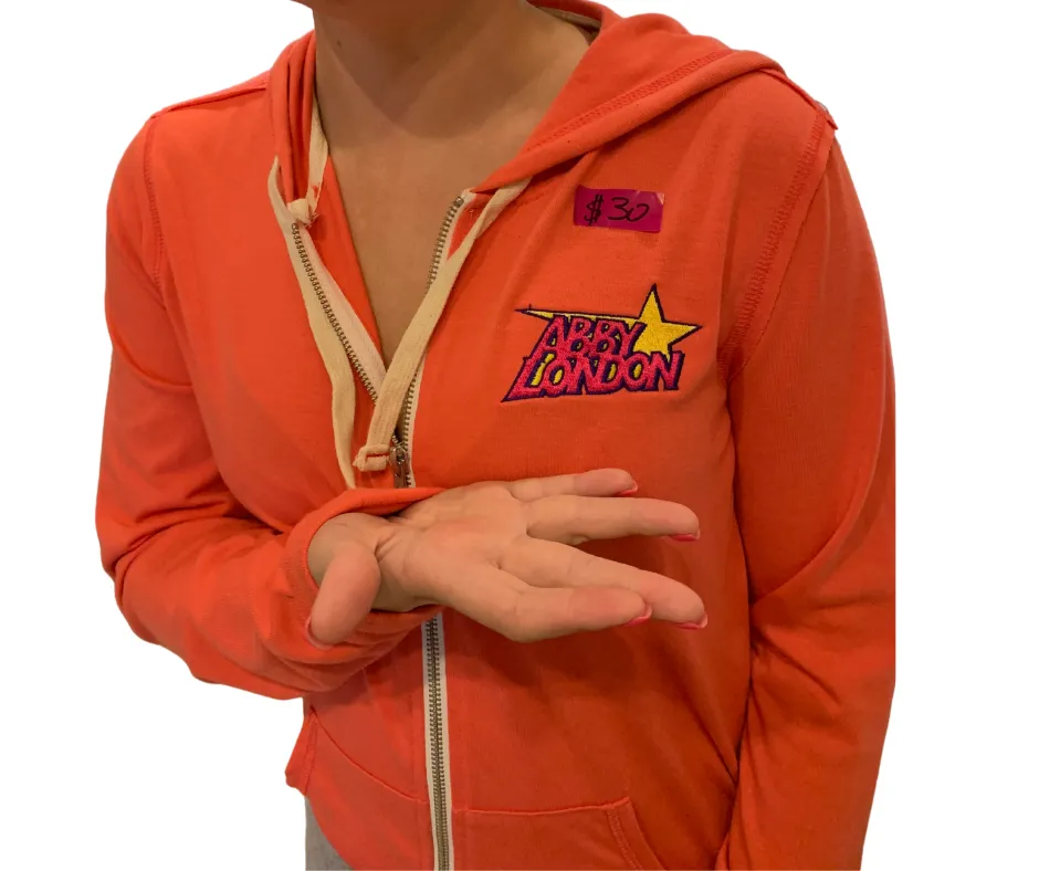 Coral Zip Up Hoodie