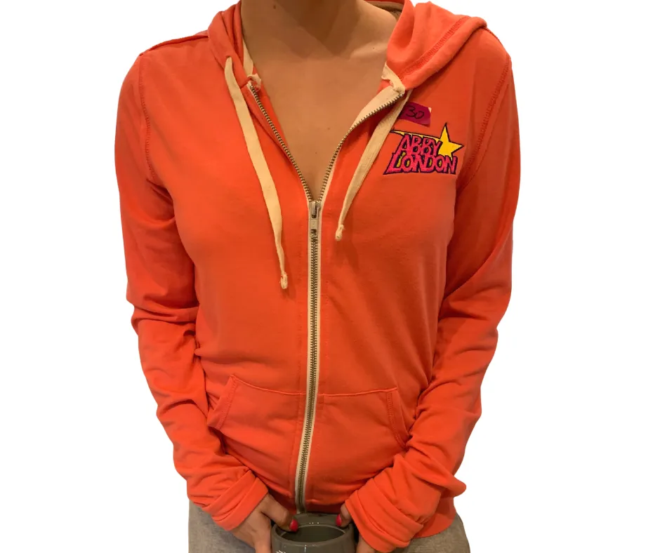 Coral Zip Up Hoodie