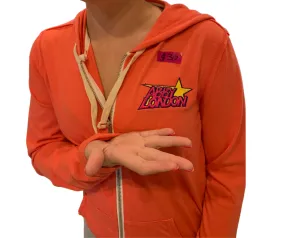 Coral Zip Up Hoodie