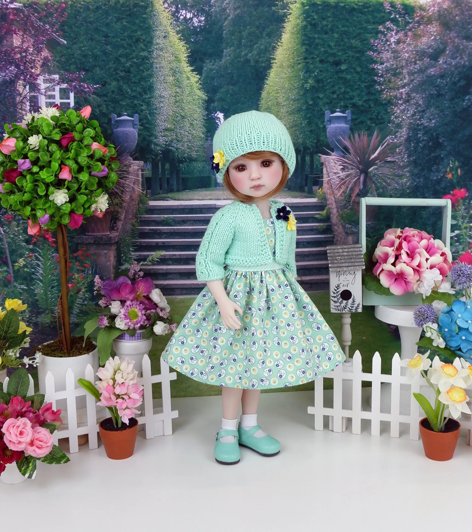 Country Berry - dress and sweater set with shoes for Ruby Red Fashion Friends doll