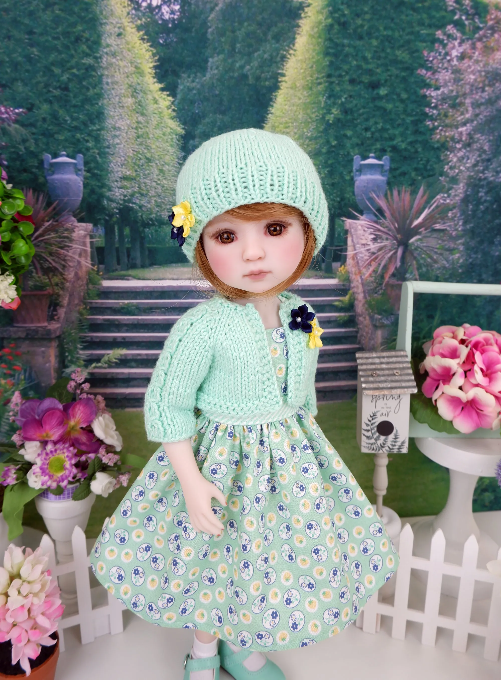 Country Berry - dress and sweater set with shoes for Ruby Red Fashion Friends doll