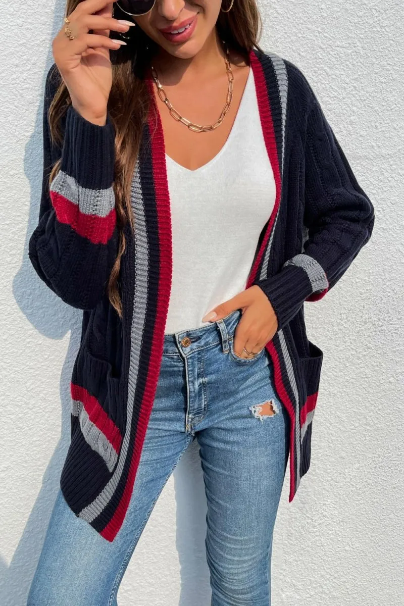 Cozy Retreat Navy Cardigan for Women