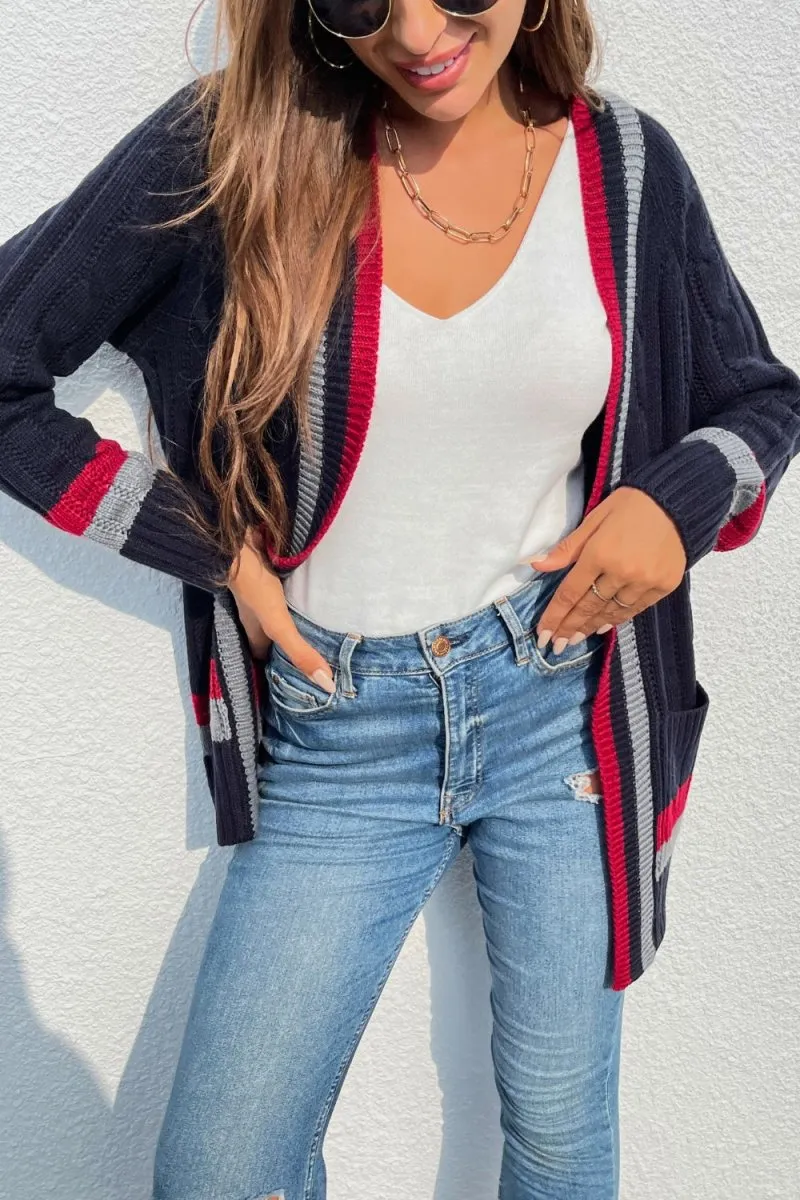 Cozy Retreat Navy Cardigan for Women