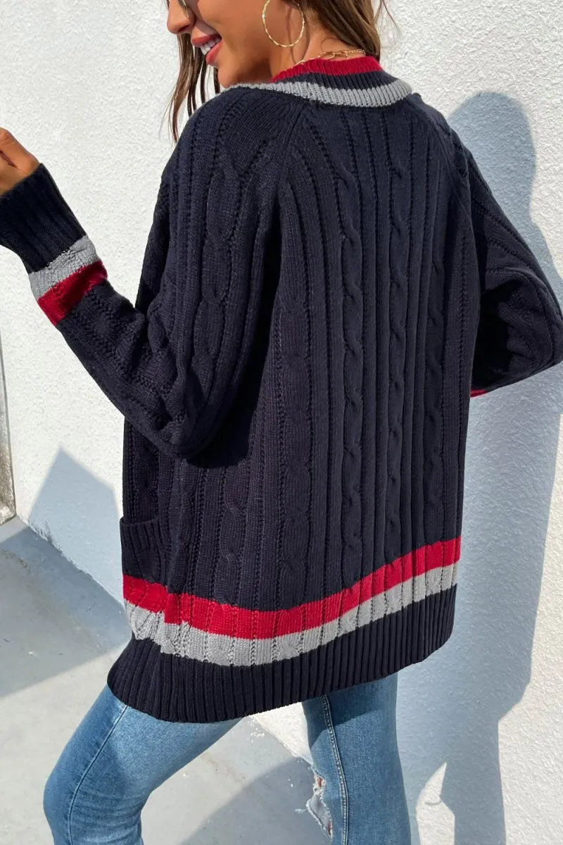 Cozy Retreat Navy Cardigan for Women