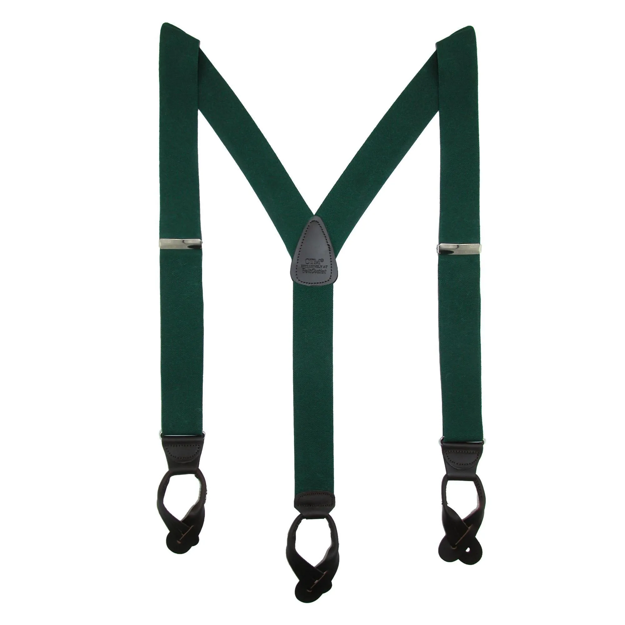 CTM® Men's Elastic Button End Dress Suspender with Bachelor Buttons
