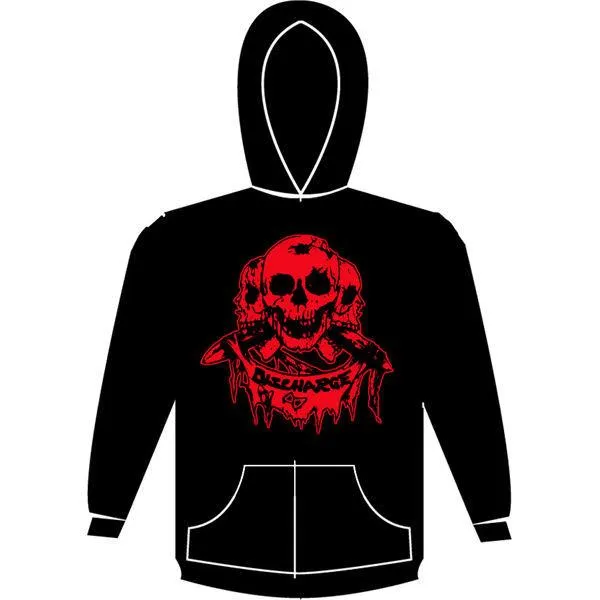 DISCHARGE SKULLS hoodie