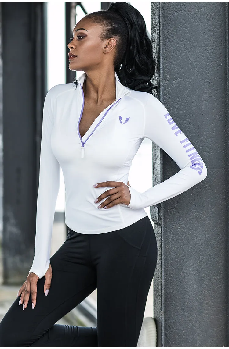 ELITE ABS RUNNING GYM TOP WITH HALF ZIP
