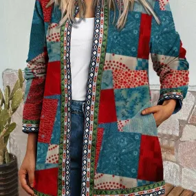 Ethnic Print Long Sleeve Jacket