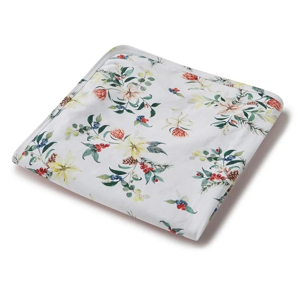 Festive Berry Organic Jersey Wrap & Beanie Set - Limited Edition