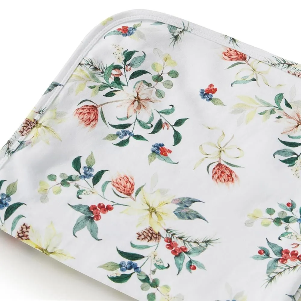 Festive Berry Organic Jersey Wrap & Beanie Set - Limited Edition