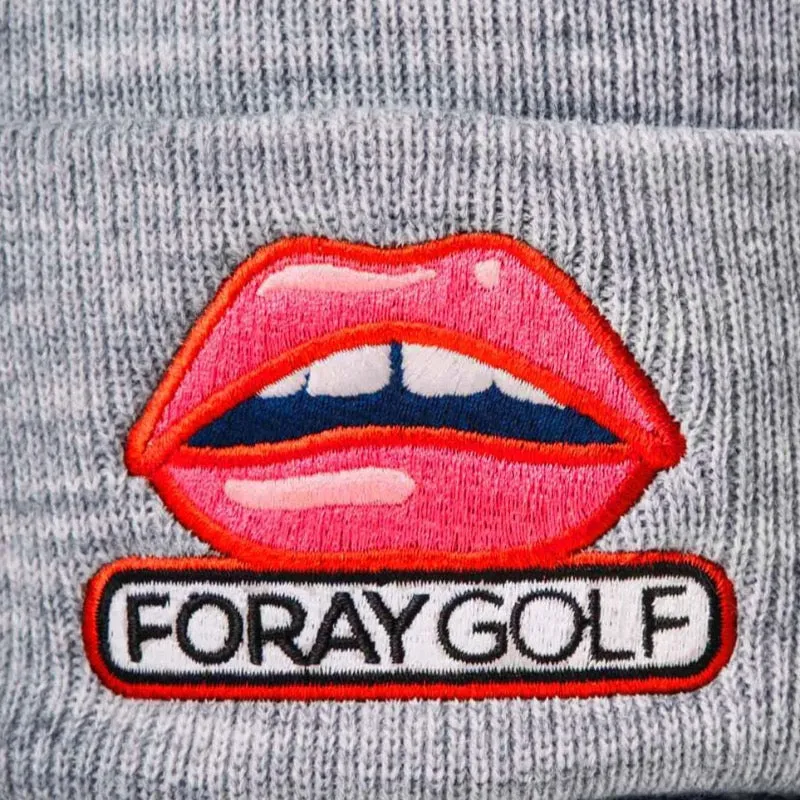 Foray Golf Lips Beanie - Grey