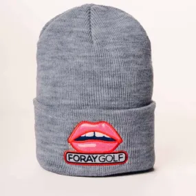 Foray Golf Lips Beanie - Grey