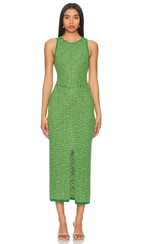 Free People Mindy Sweater Midi Dress in Green
